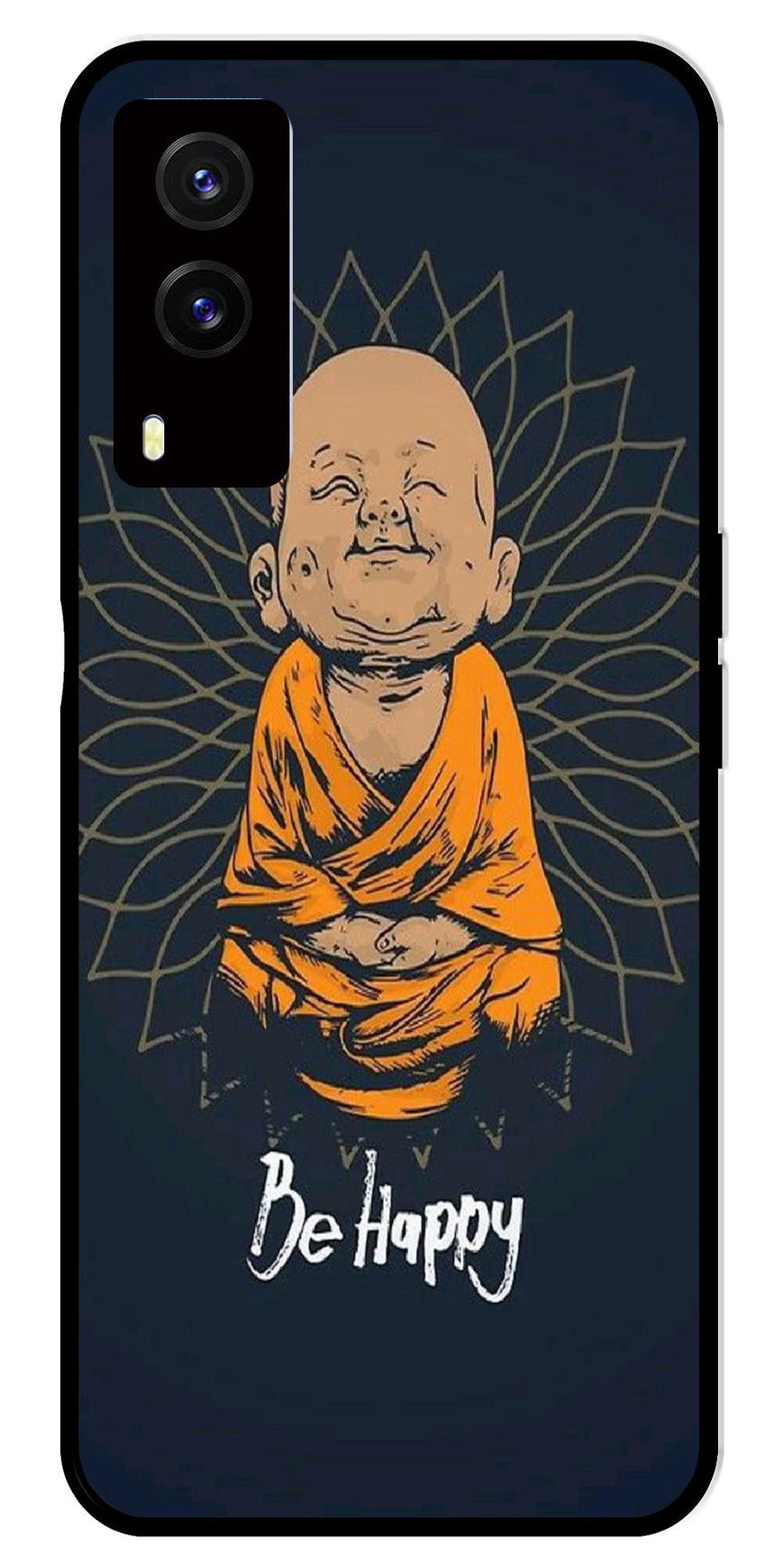 Be Happy Metal Mobile Case for Vivo V21E 5G   (Design No -27)