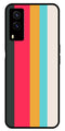 Muted Rainbow Metal Mobile Case for Vivo V21E 5G   (Design No -31)