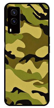 Army Pattern Metal Mobile Case for Vivo V21E 5G