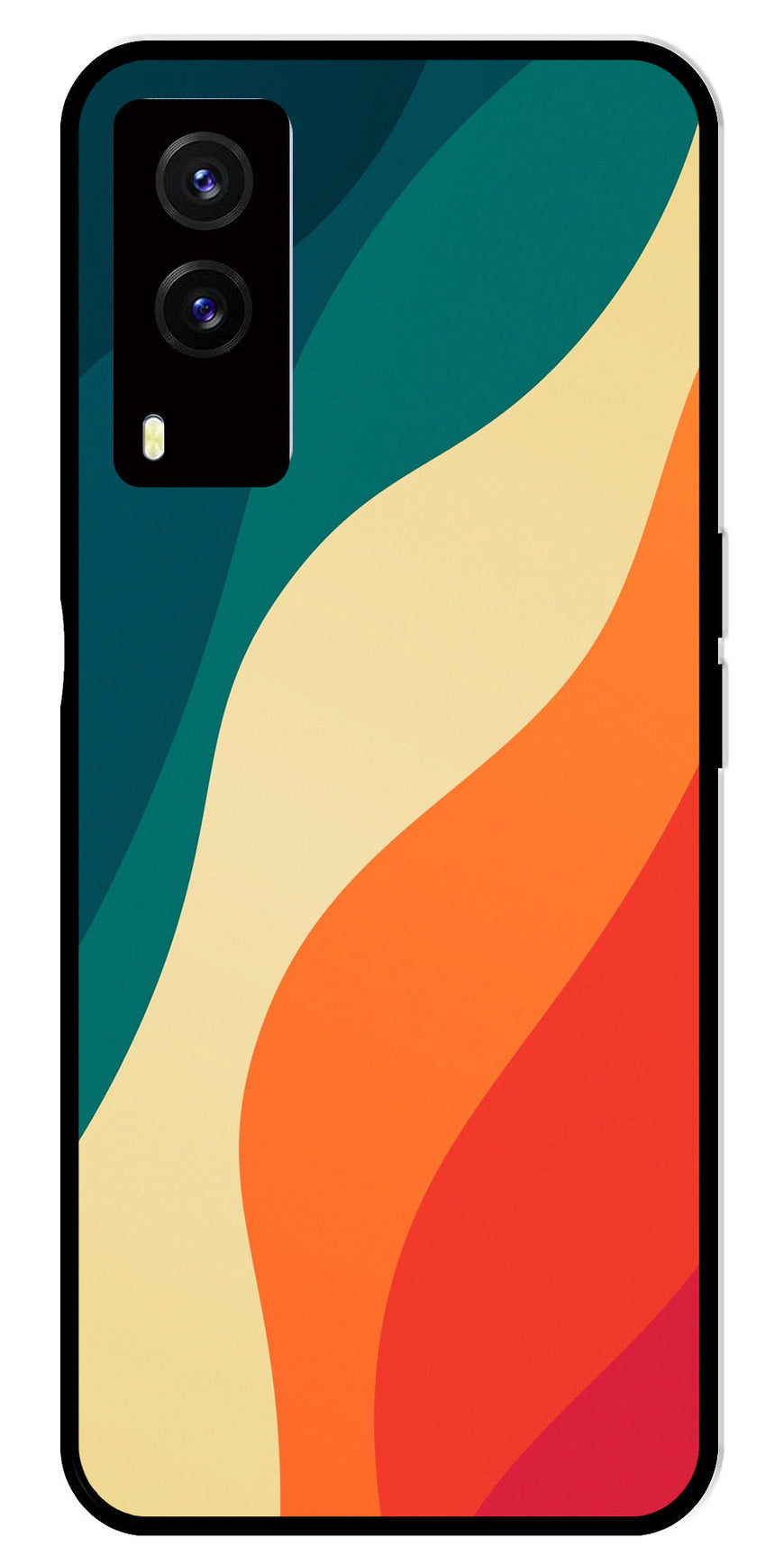 Muted Rainbow Metal Mobile Case for Vivo V21E 5G   (Design No -39)