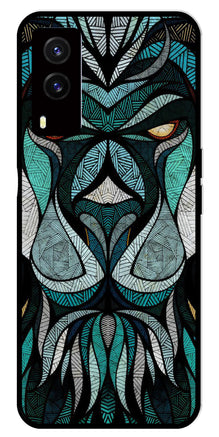 Lion Pattern Metal Mobile Case for Vivo V21E 5G