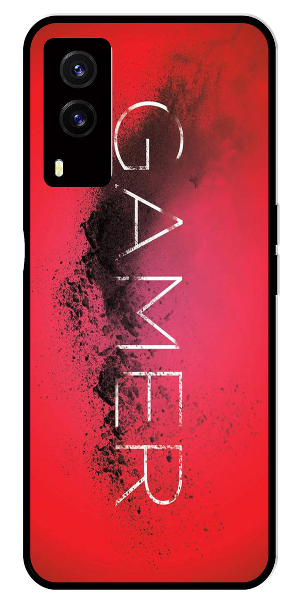 Gamer Pattern Metal Mobile Case for Vivo V21E 5G   (Design No -41)