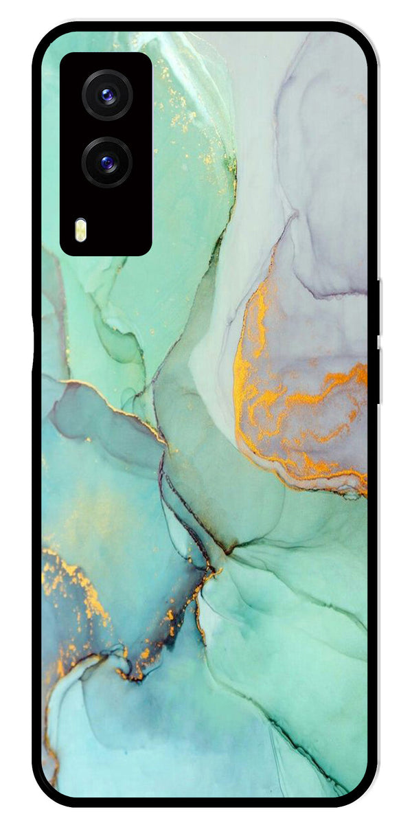 Marble Design Metal Mobile Case for Vivo V21E 5G   (Design No -46)