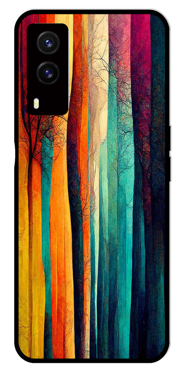 Modern Art Colorful Metal Mobile Case for Vivo V21E 5G   (Design No -47)