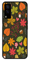 Leaves Design Metal Mobile Case for Vivo V21E 5G   (Design No -51)