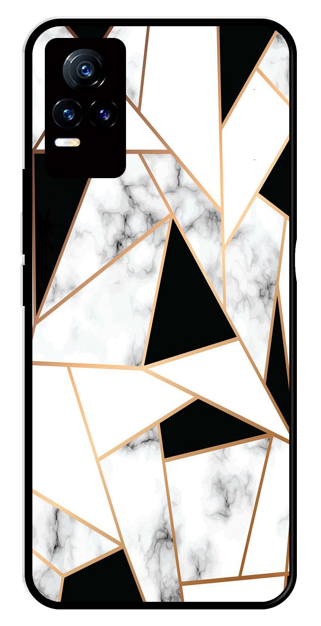Marble Design2 Metal Mobile Case for Vivo Y73 4G   (Design No -08)
