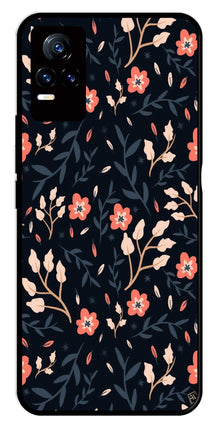 Floral Pattern Metal Mobile Case for Vivo Y73 4G