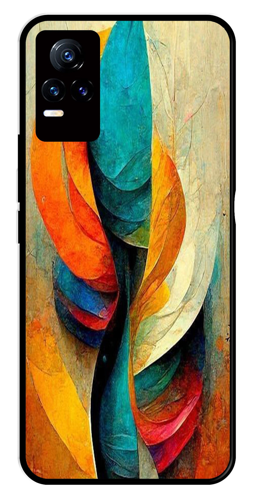 Modern Art Metal Mobile Case for Vivo V21E 4G   (Design No -11)