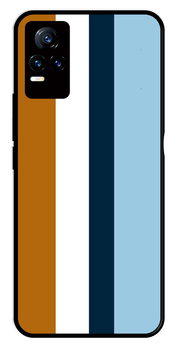 MultiColor Pattern Metal Mobile Case for Vivo V21E 4G   (Design No -17)