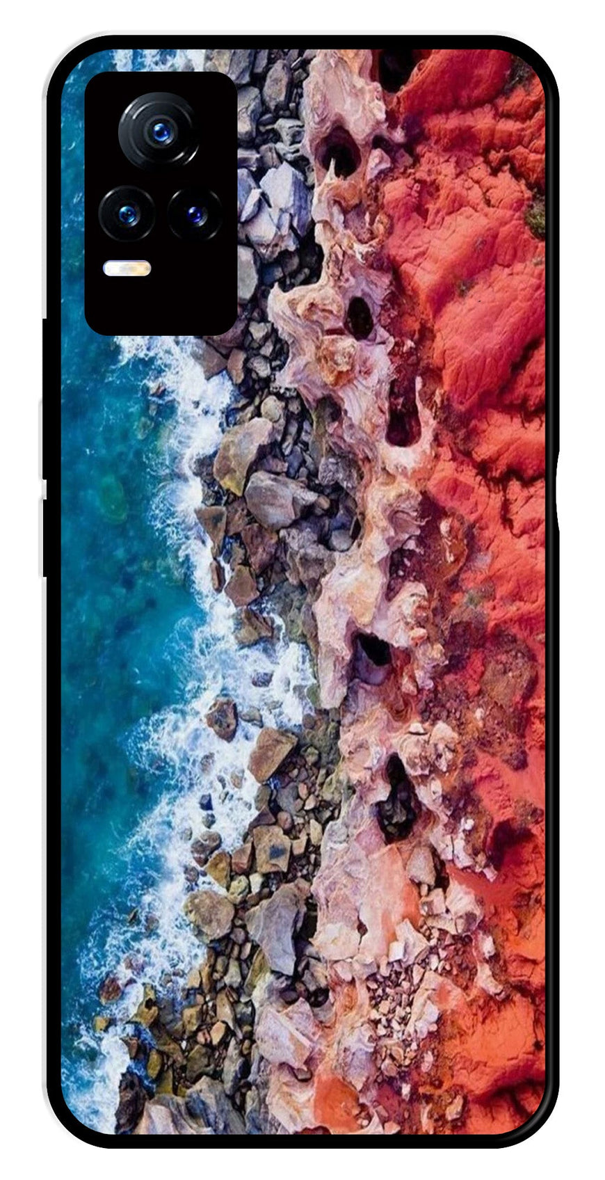 Sea Shore Metal Mobile Case for Vivo Y73 4G   (Design No -18)