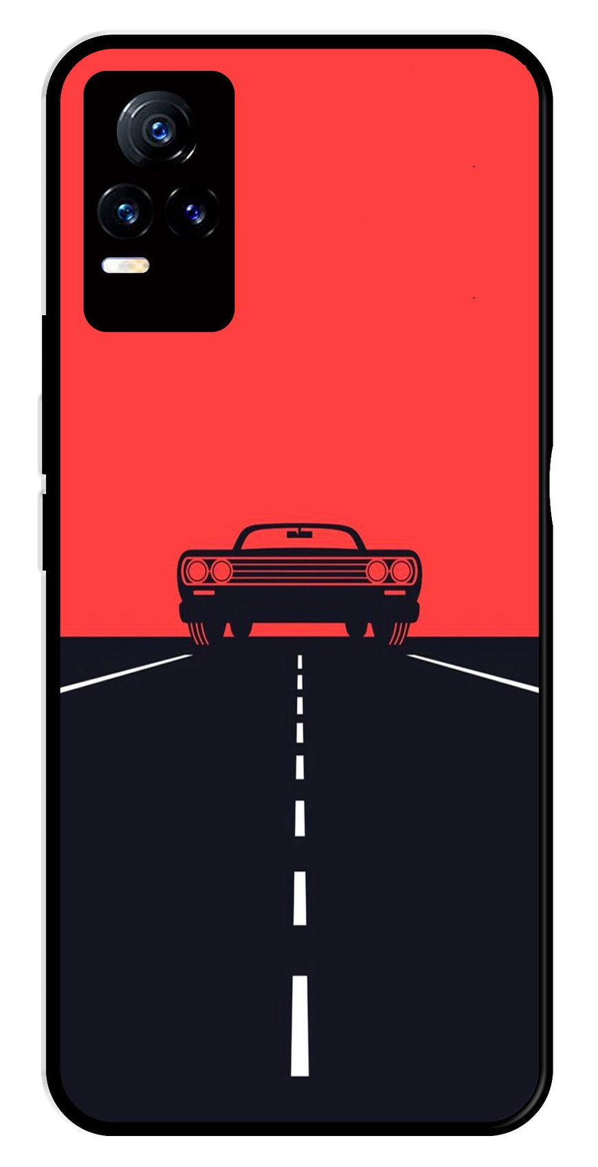 Car Lover Metal Mobile Case for Vivo Y73 4G   (Design No -21)