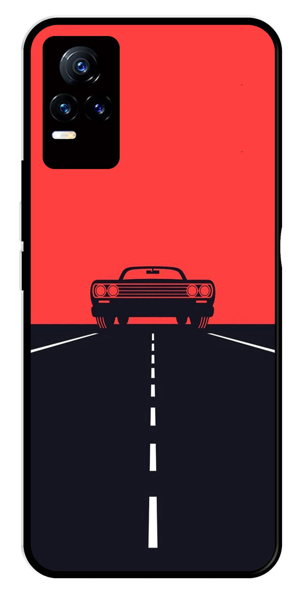 Car Lover Metal Mobile Case for Vivo V21E 4G   (Design No -21)