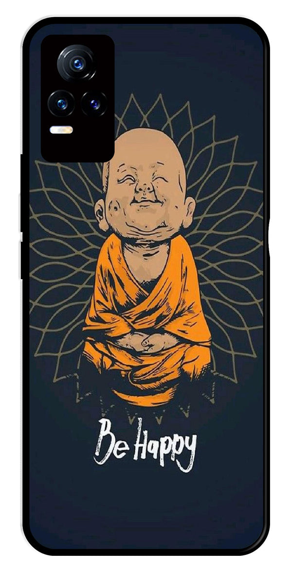 Be Happy Metal Mobile Case for Vivo Y73 4G   (Design No -27)