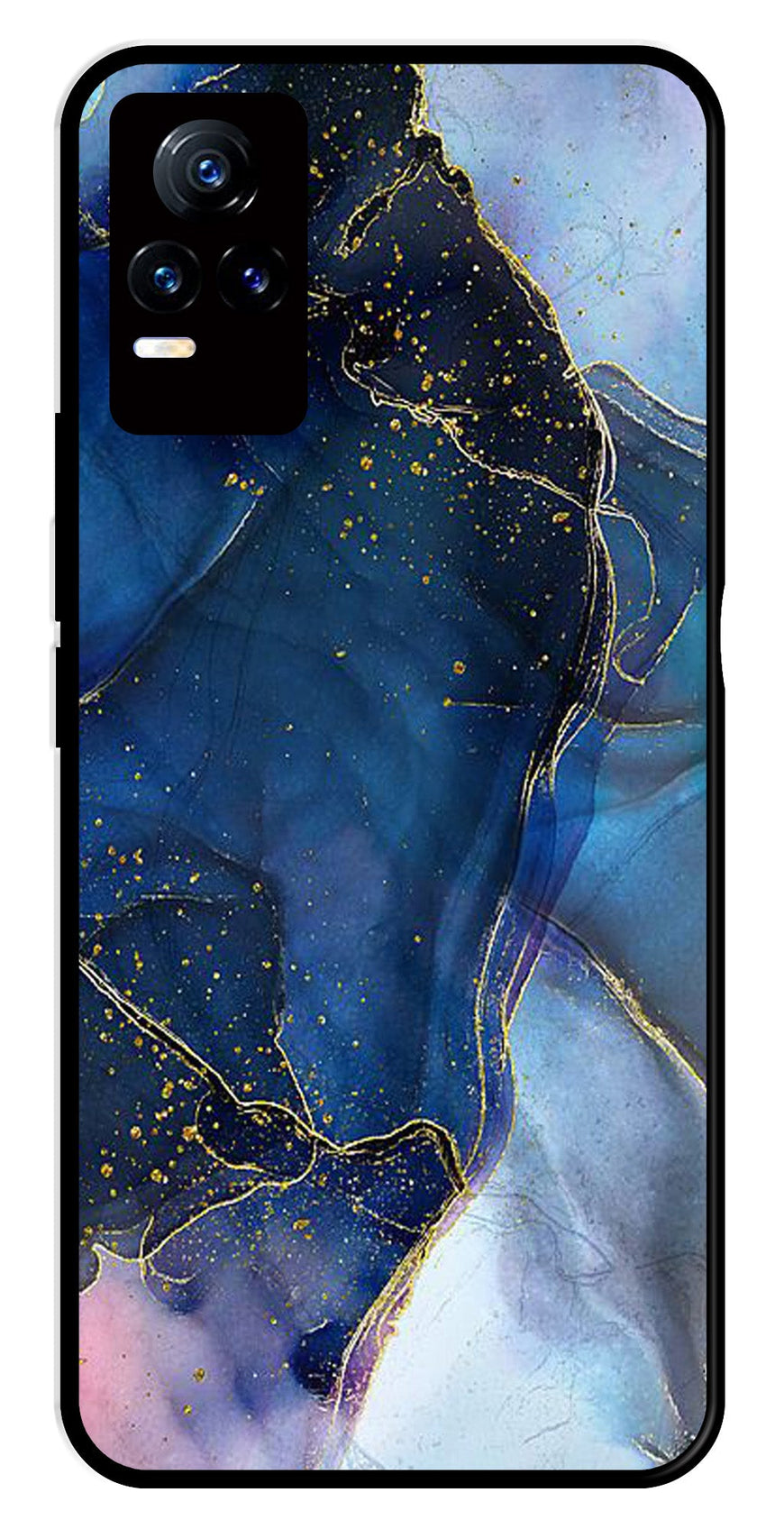 Blue Marble Metal Mobile Case for Vivo V21E 4G   (Design No -34)