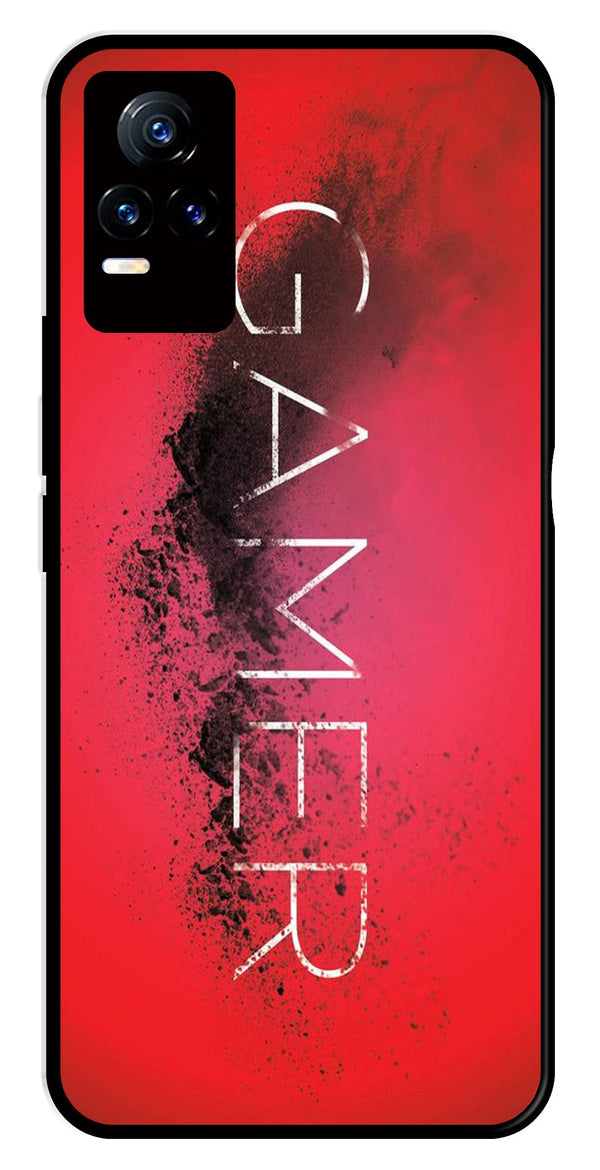 Gamer Pattern Metal Mobile Case for Vivo V21E 4G   (Design No -41)