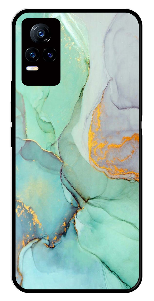 Marble Design Metal Mobile Case for Vivo Y73 4G   (Design No -46)