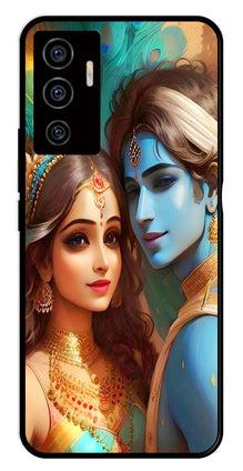 Lord Radha Krishna Metal Mobile Case for Vivo V22E 5G