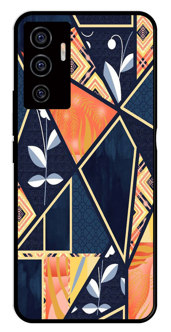 Marble Design Metal Mobile Case for Vivo V22E 5G   (Design No -07)