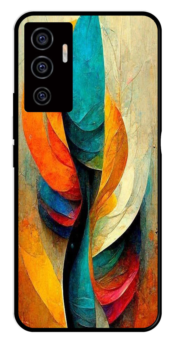 Modern Art Metal Mobile Case for Vivo V22E 5G   (Design No -11)