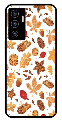 Autumn Leaf Metal Mobile Case for Vivo V22E 5G