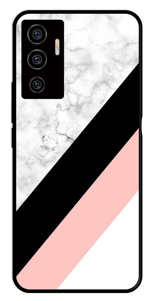 Marble Design Metal Mobile Case for Vivo V22E 5G   (Design No -24)