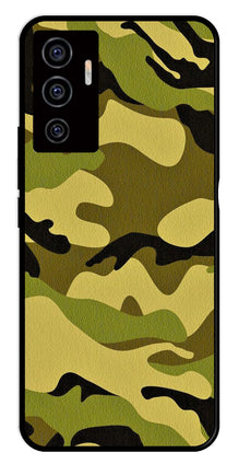 Army Pattern Metal Mobile Case for Vivo V22E 5G