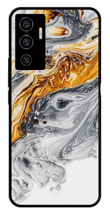 Marble Pattern Metal Mobile Case for Vivo V22E 5G