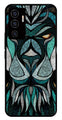 Lion Pattern Metal Mobile Case for Vivo V22E 5G   (Design No -40)