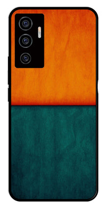 Orange Green Pattern Metal Mobile Case for Vivo V22E 5G
