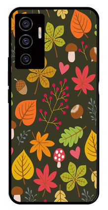 Leaves Design Metal Mobile Case for Vivo V22E 5G