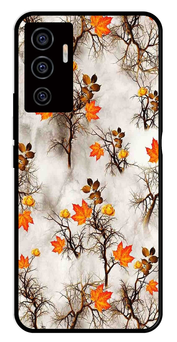 Autumn leaves Metal Mobile Case for Vivo V22E 5G   (Design No -55)