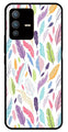 Colorful Feathers Metal Mobile Case for Vivo V23 5G   (Design No -06)