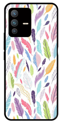 Colorful Feathers Metal Mobile Case for Vivo V23 5G