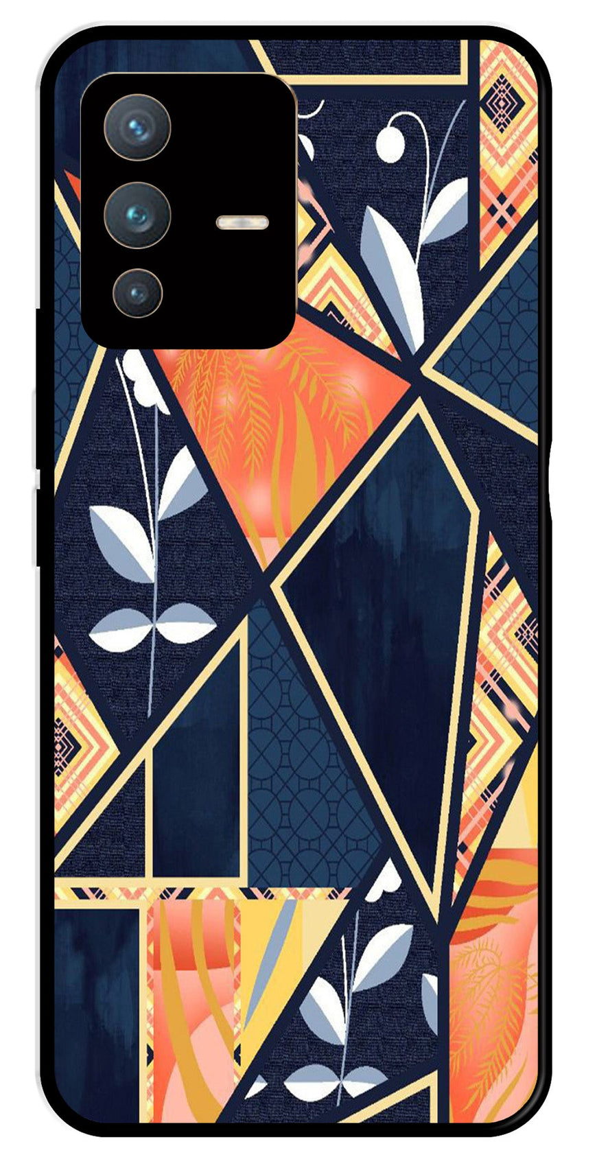 Marble Design Metal Mobile Case for Vivo V23 5G   (Design No -07)