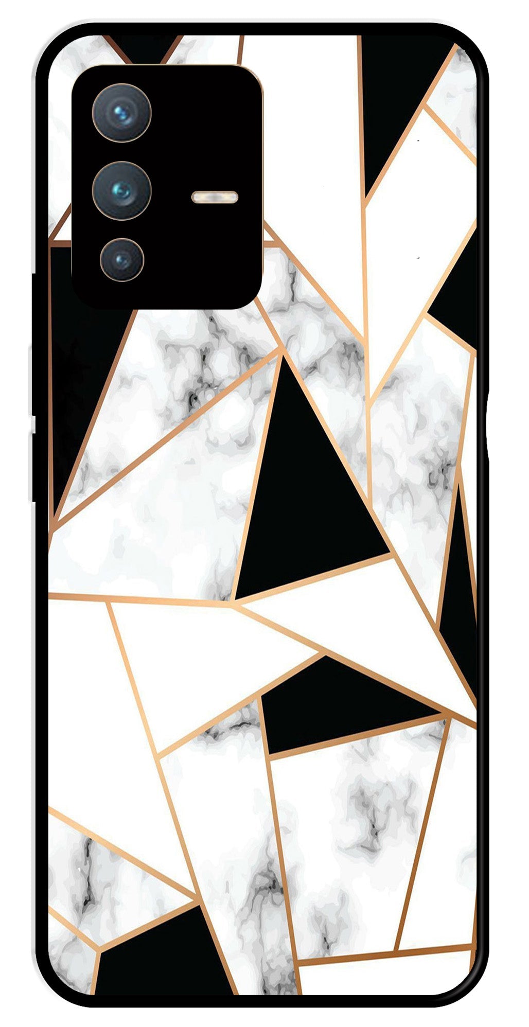 Marble Design2 Metal Mobile Case for Vivo V23 5G   (Design No -08)