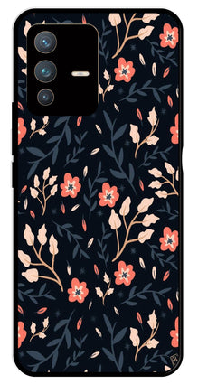 Floral Pattern Metal Mobile Case for Vivo V23 5G