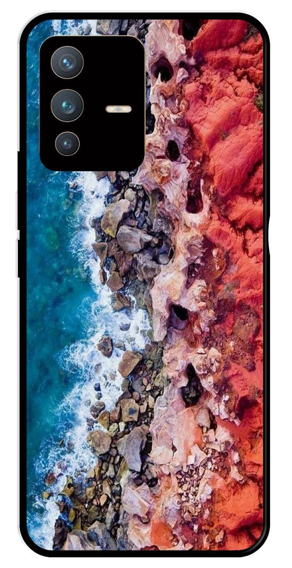 Sea Shore Metal Mobile Case for Vivo V23 5G   (Design No -18)