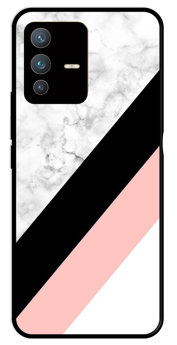 Marble Design Metal Mobile Case for Vivo V23 5G   (Design No -24)