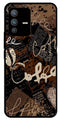 Coffee Pattern Metal Mobile Case for Vivo V23 5G   (Design No -37)