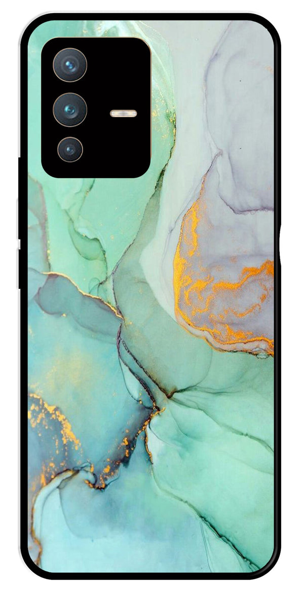 Marble Design Metal Mobile Case for Vivo V23 5G   (Design No -46)