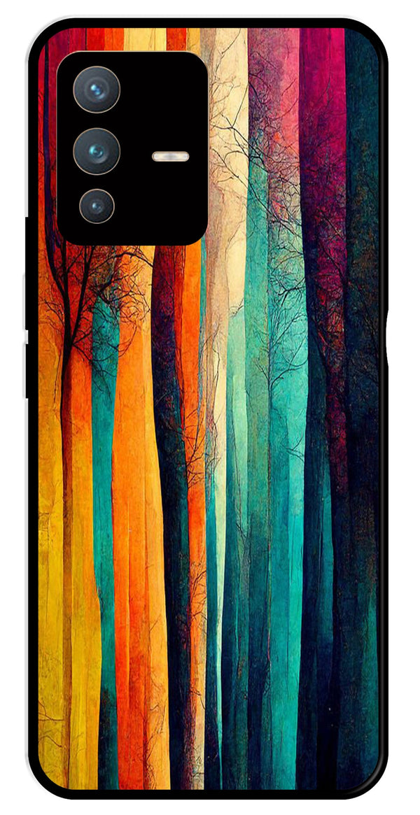 Modern Art Colorful Metal Mobile Case for Vivo V23 5G   (Design No -47)