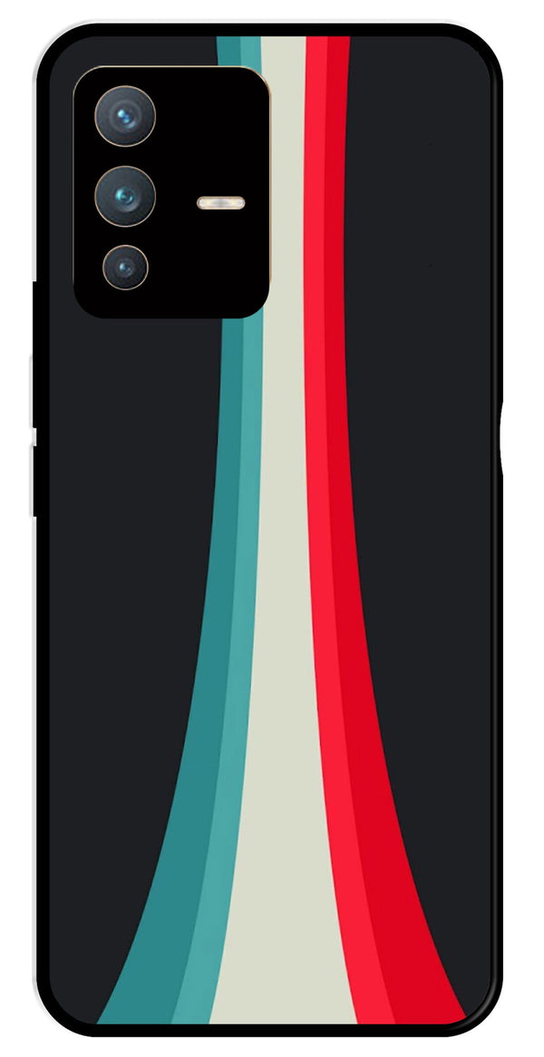 Modern Art Colorful Metal Mobile Case for Vivo V23 5G   (Design No -48)