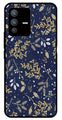 Floral Pattern  Metal Mobile Case for Vivo V23 5G   (Design No -52)