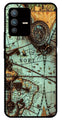 Map Design Metal Mobile Case for Vivo V23 5G   (Design No -54)