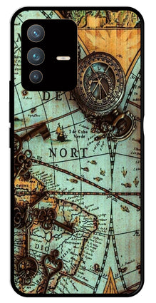 Map Design Metal Mobile Case for Vivo V23 5G