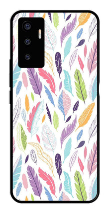 Colorful Feathers Metal Mobile Case for Vivo V23E 5G
