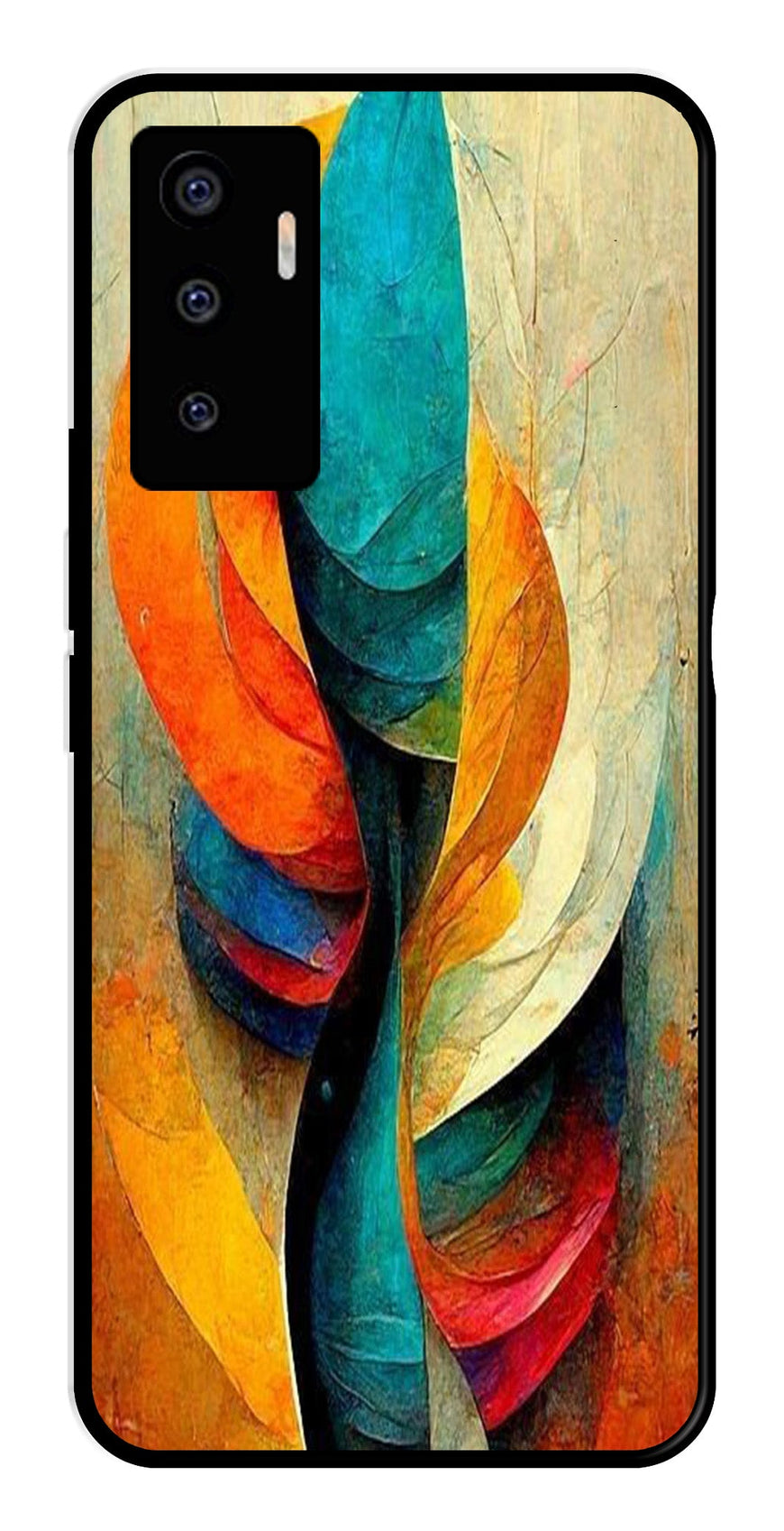 Modern Art Metal Mobile Case for Vivo V23E 5G   (Design No -11)