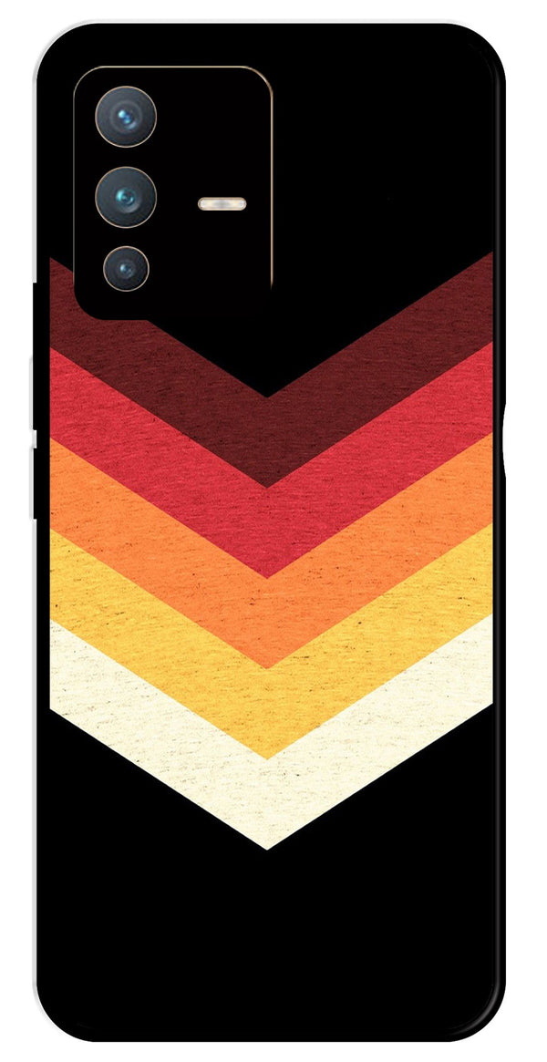 MultiColor Arrow Metal Mobile Case for Vivo V23 Pro 5G   (Design No -04)