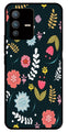 Floral Pattern2 Metal Mobile Case for Vivo V23 Pro 5G   (Design No -12)