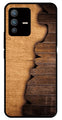 Wooden Design Metal Mobile Case for Vivo V23 Pro 5G   (Design No -13)